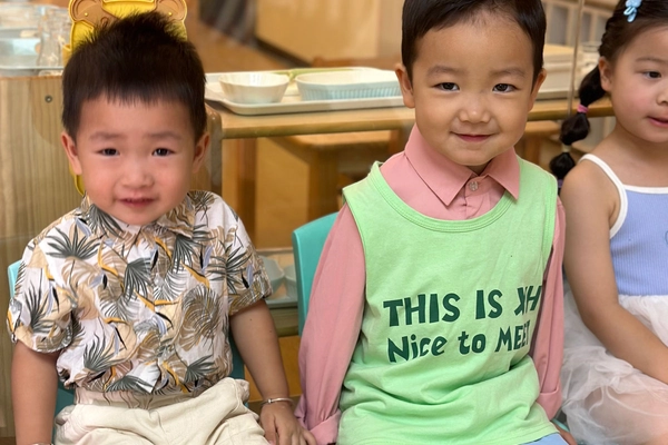Students and teachers together at our school in Beihai