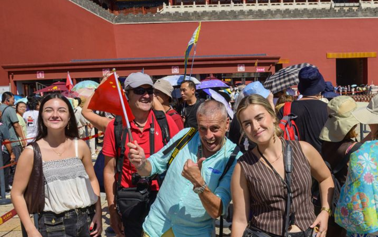 Students visiting the Forbidden City in Beijing
