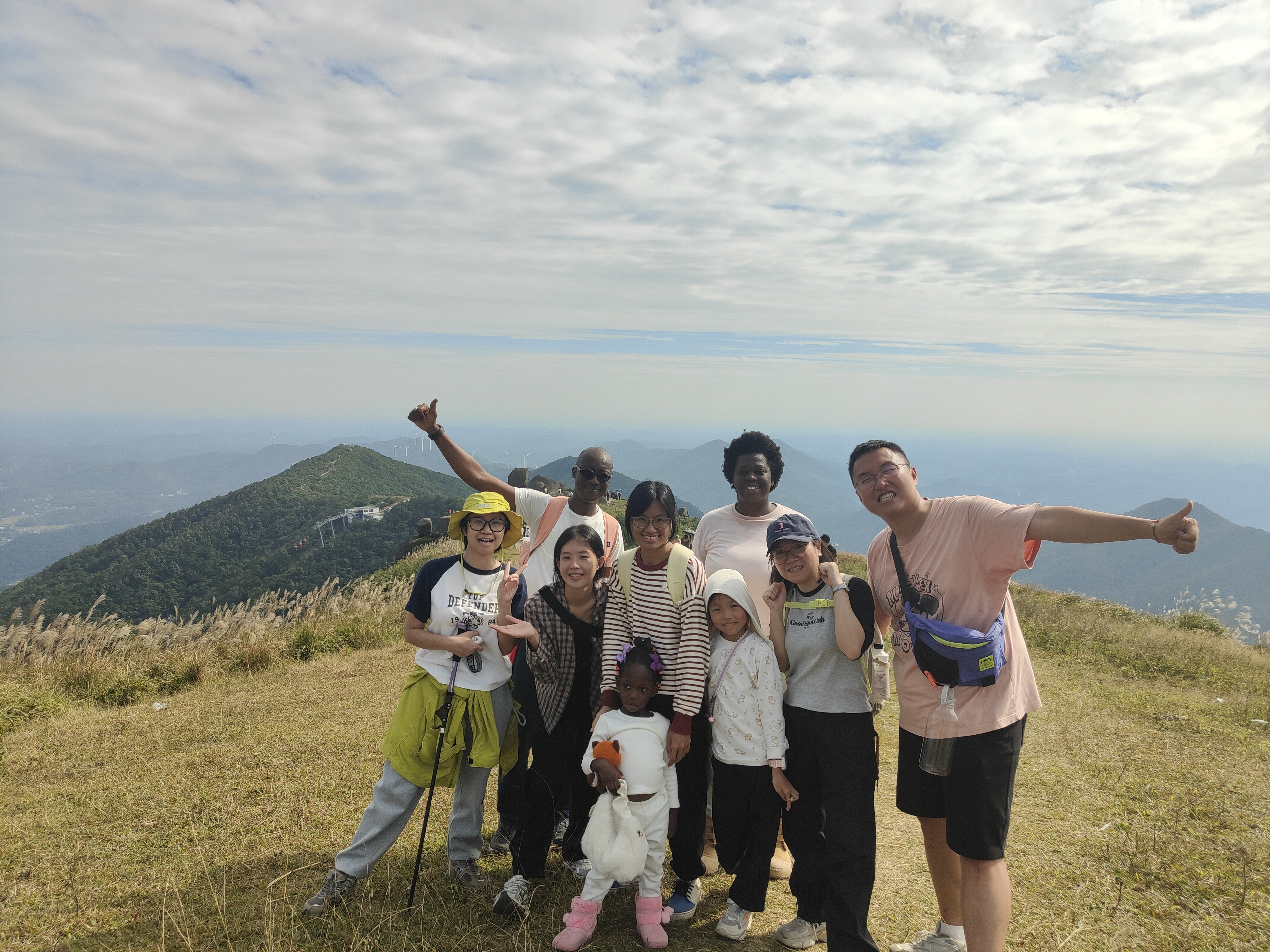 Our students and teachers at the top of a mountain in Guangxi