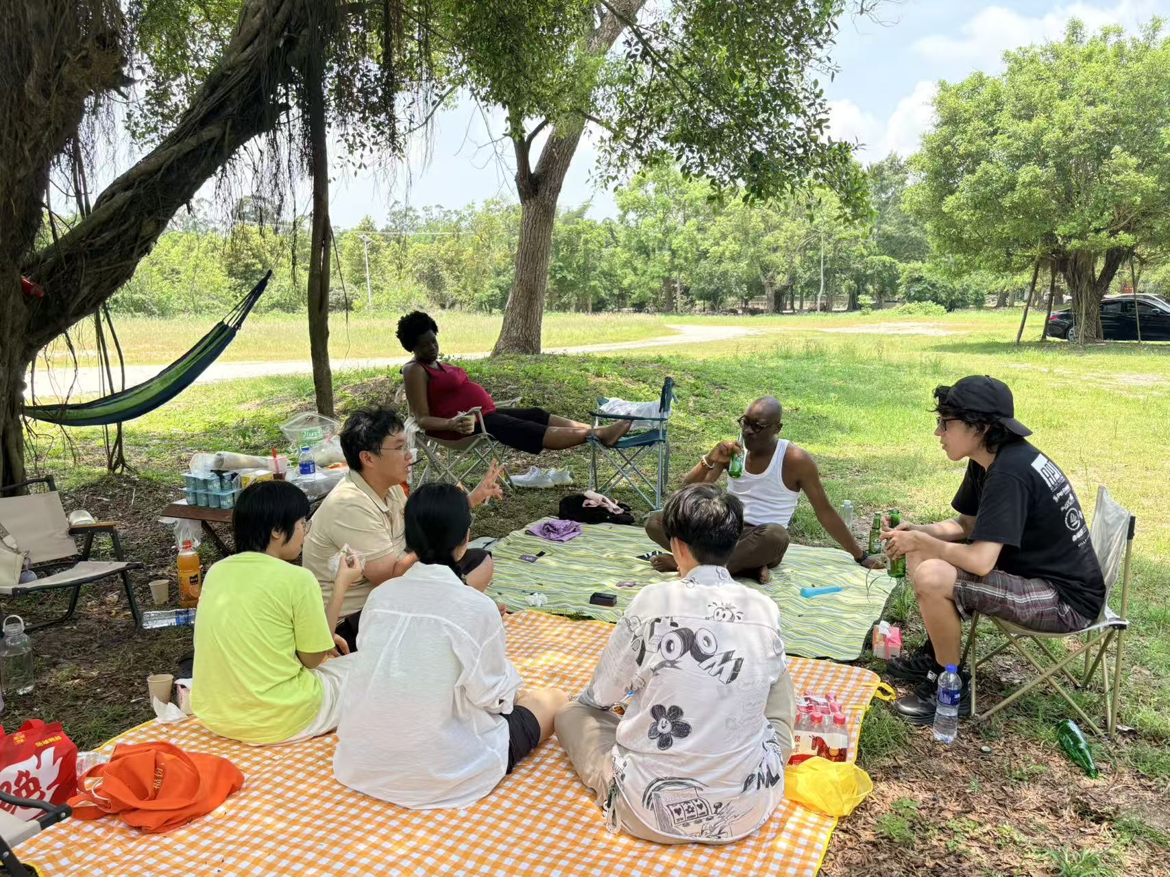 Students playing Werewolf, in Chinese, at the school