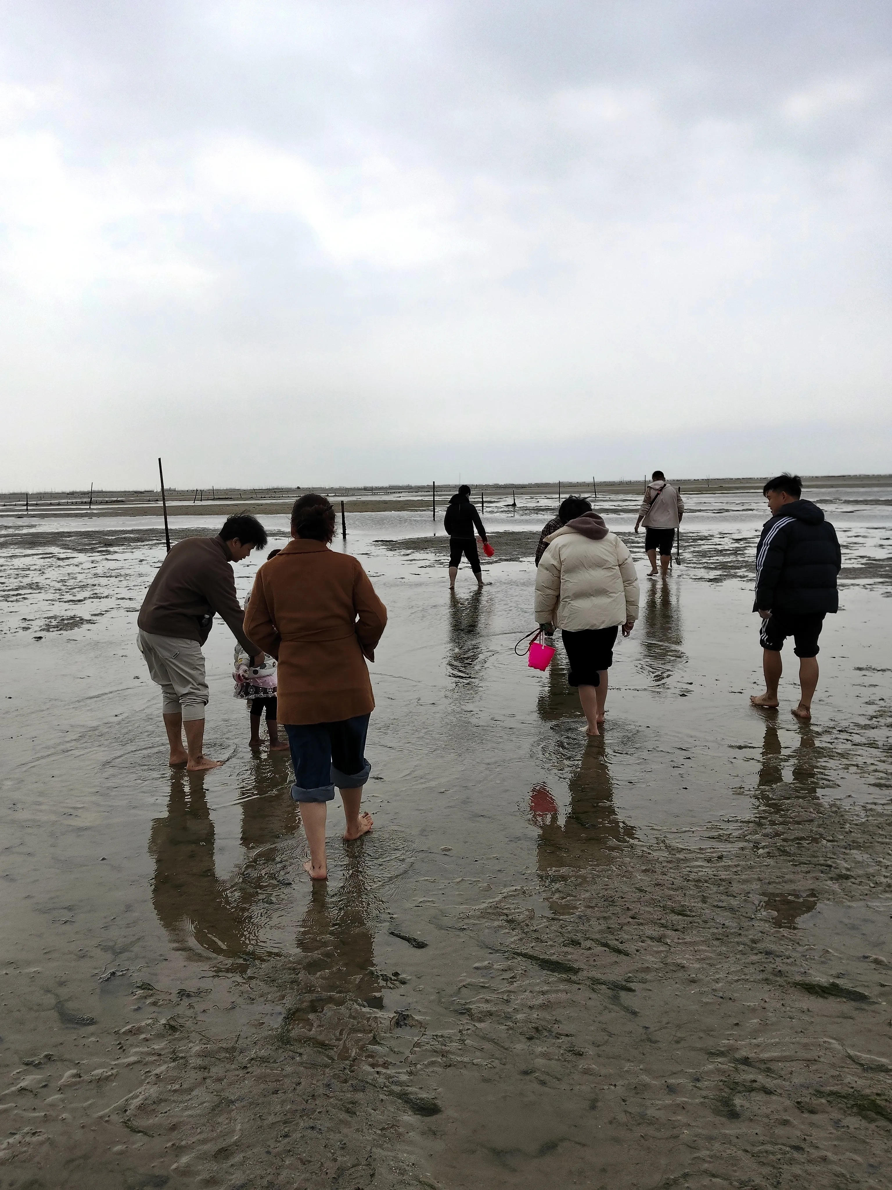 Students out on a walk in the countryside
