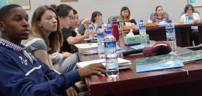 Students from all over the world at a class event in Beihai